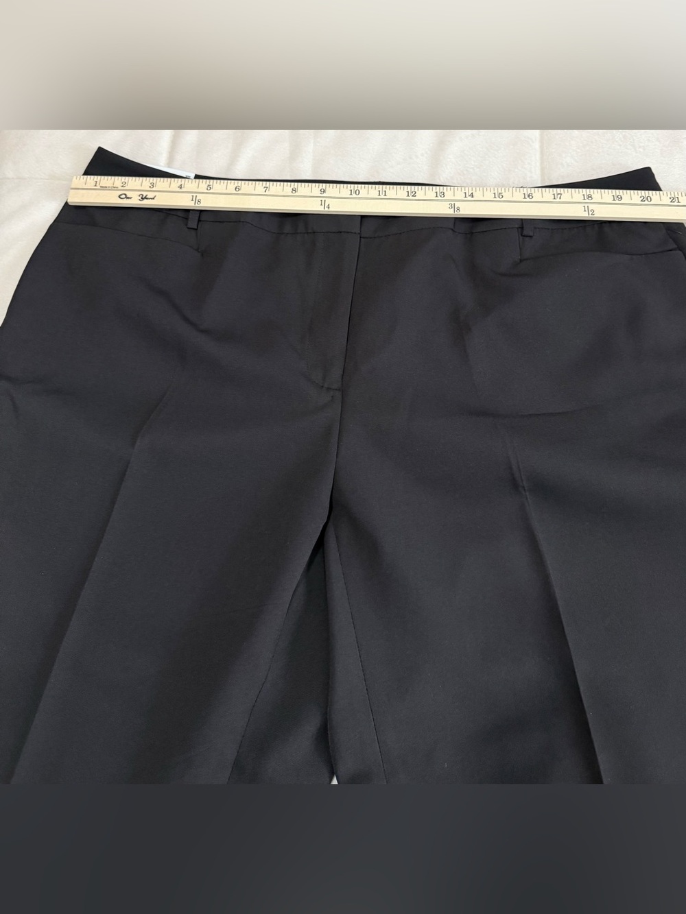 DKNY Sullivan St Fit & Flare Pants NWT Plus Size 16W Black Career Trouser - Picture 5 of 7